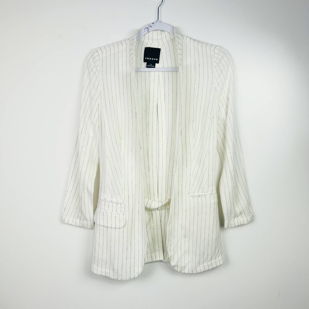 Trouvé Ivory Stripe Jacket Blazer Professional Career Wear Women’s Size XS